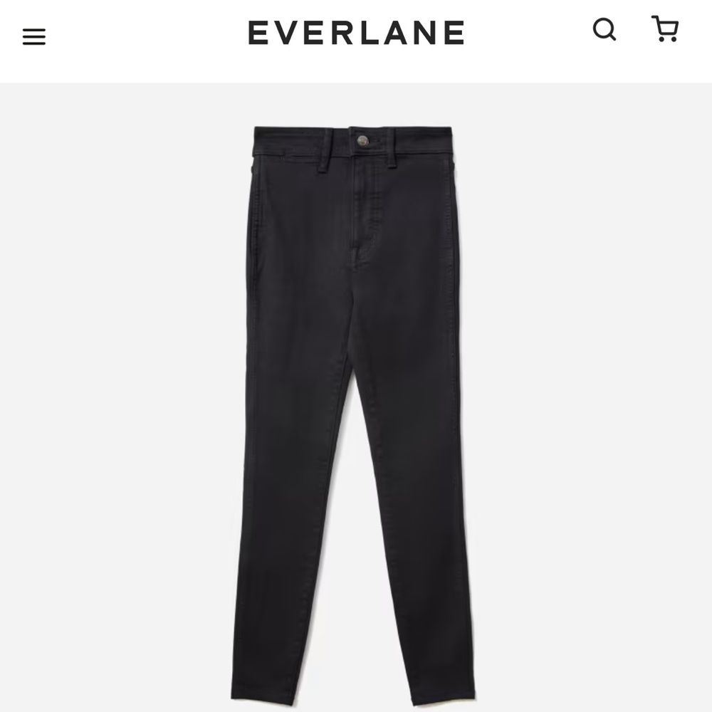 New with tags! Everlane Way High Skinny Jeans - Black - Size 26, 28.5” seam